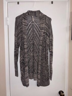 Boho Open Knit Long Cardigan Sweater